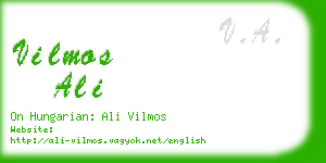 vilmos ali business card